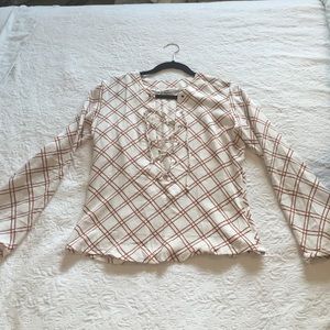 Lace up blouse