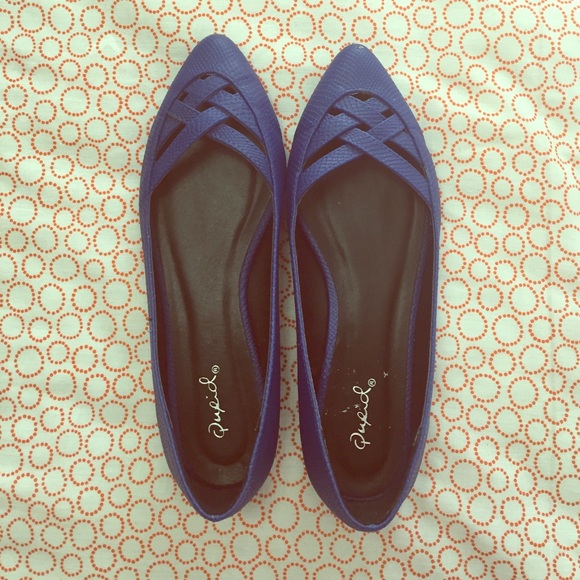 Qupid navy flats