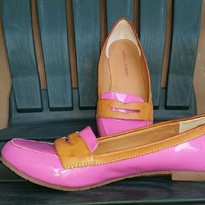 Audrey Brooke Pink flat, loafer style