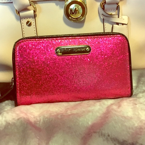 Betsy Johnson glitter wallet