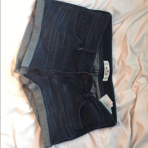 Hollister dark wash short shorts