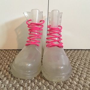 clear rain boots