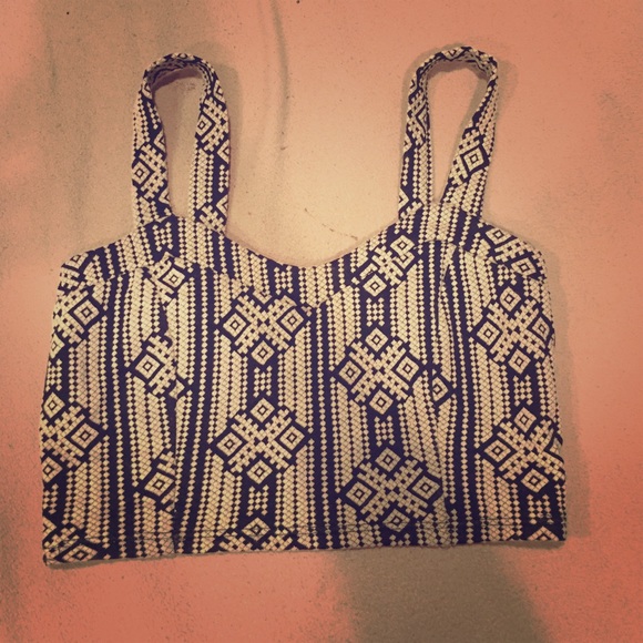 Tribal print crop top