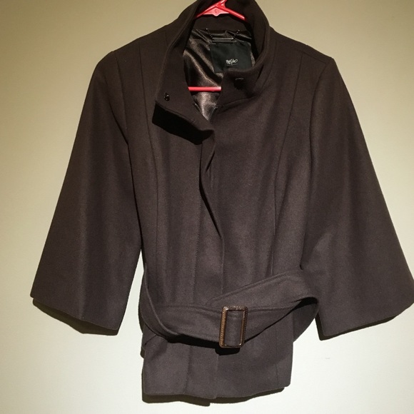 Dark brown wool cropped jacket