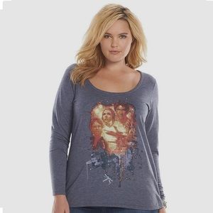Plus Size Rock & Republic Star Wars Bar-Back Top