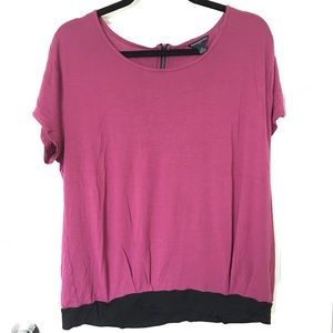 Banana Republic mauve blouse zipper detail