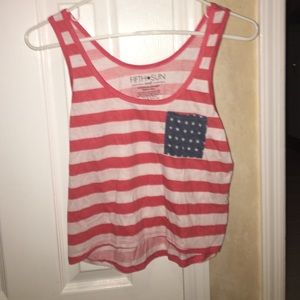 USA crop top, barely worn!