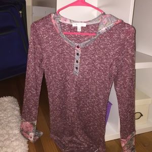 Long sleeve shirt hoodie