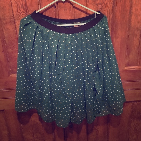 Green Polka Dot Skirt