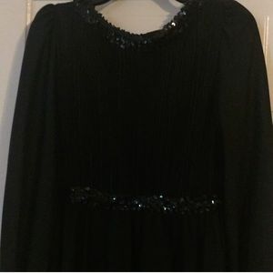 Pleated 80s Dress