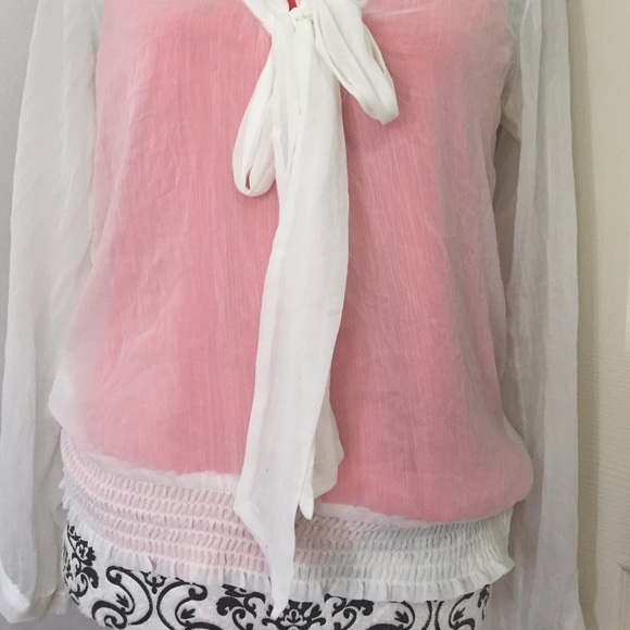 Old Navy white chiffon top size M - Picture 2 of 4