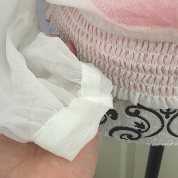 Old Navy white chiffon top size M - Picture 3 of 4