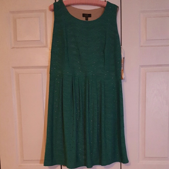 Kelly Green fit and flare dress