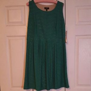 Kelly Green fit and flare dress