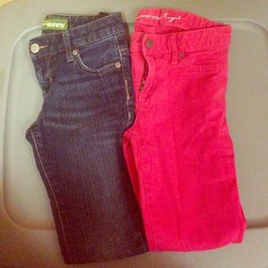 2 Pairs of girls jeans size 7