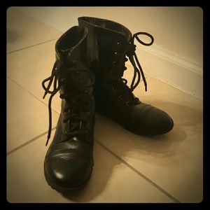 Kid's Ebony Combat Boots