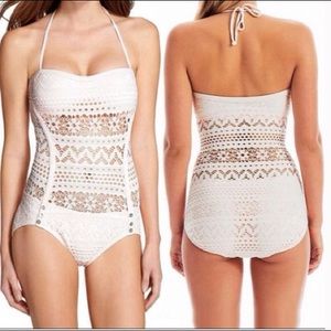 Sexy Small once piece white bathing suit
