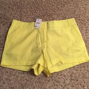 JCrew Yellow chino shorts