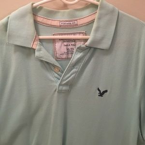 American Eagle Light blue polo XL