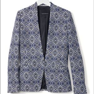 Banana Republic Collarless Jacquard Blazer