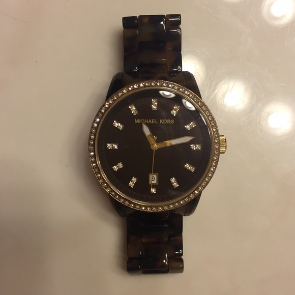 Women's Michael kors tortoise watch