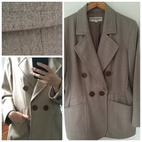 🎉HP!Yves Saint Laurent // Rive Gauche blazer coat - Picture 2 of 4