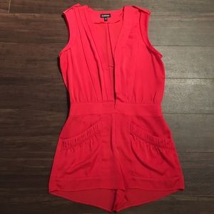 Bebe medium silk red romper