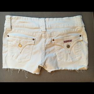 White Jean Cut Offs
