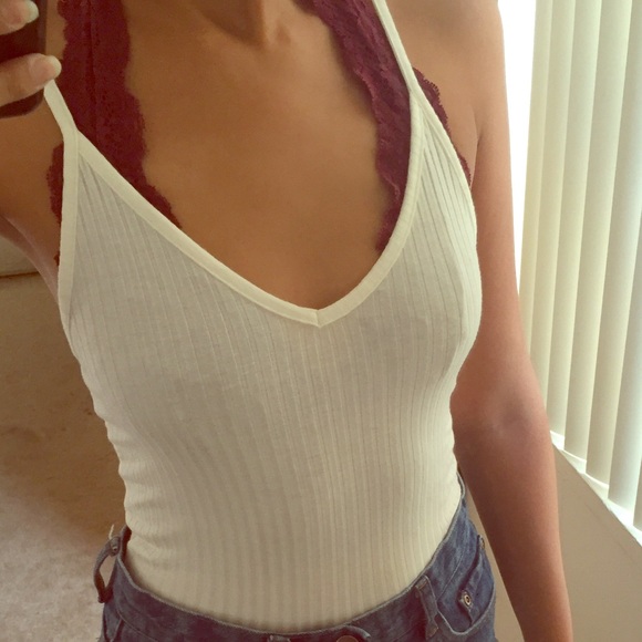 White ribbed tank top
