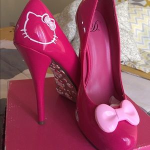 Hand decorated hello kitty heels