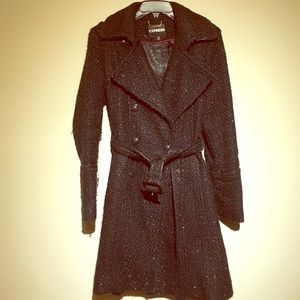Black Express pea coat