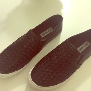 Black quilted leather Steve Madden sneakers