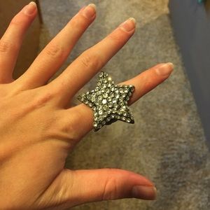 Silver stud ring