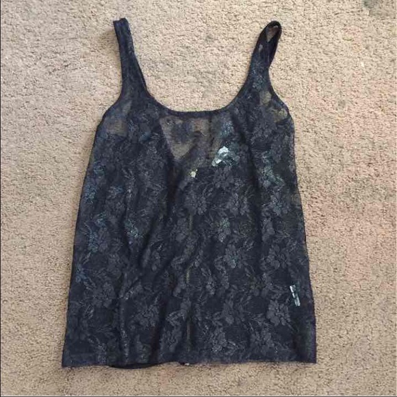 Black laced tank