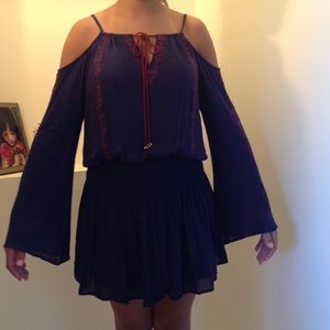 LABOR DAY SALE 30% off...Cold Shoulder Emb. Dress