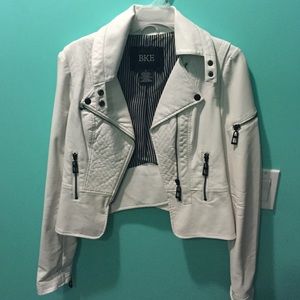 White BKE leather jacket