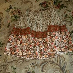 Vintage fall floral skirt ModCloth style