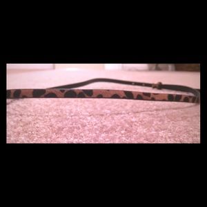 J crew leopard print skinny belt