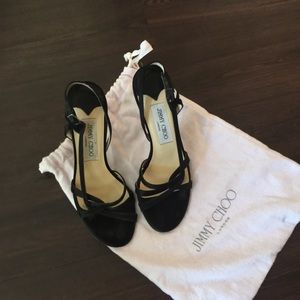 Black silk great condition jimmy choo sandal