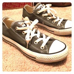 Gray chuck converses