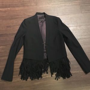 Banana republics tasseled black blazer - size 4