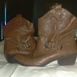 Cowboy Style Ankle Boots