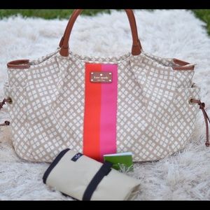 SOLD! Kate Spade Stucco Stevie Baby Diaper Bag