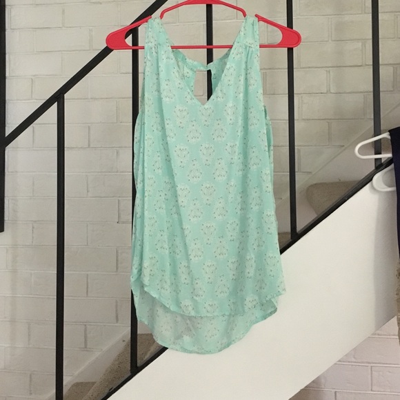 Mint Floral Old Navy Sleeveless Blouse