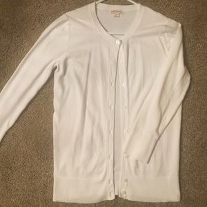 White cardigan