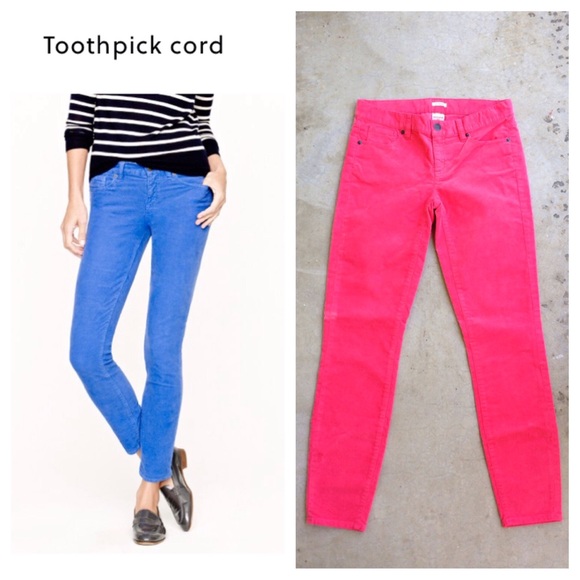J. Crew Pants - J Crew pink toothpick vintage corduroy pants