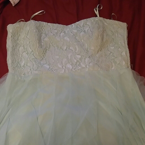 Mint dress high low