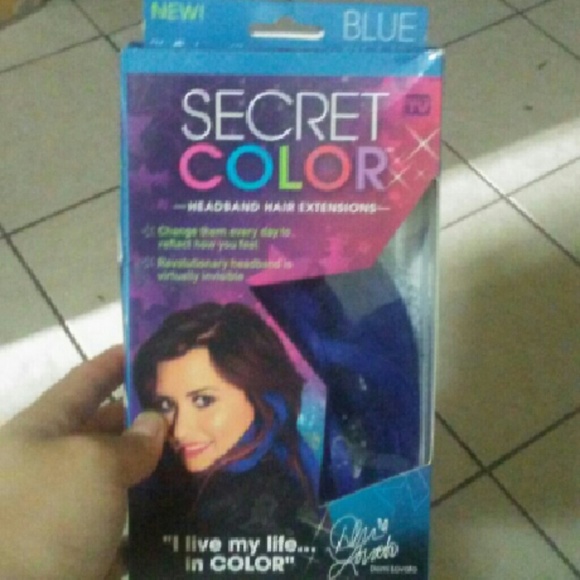 Secret color headband hair extensions color blue