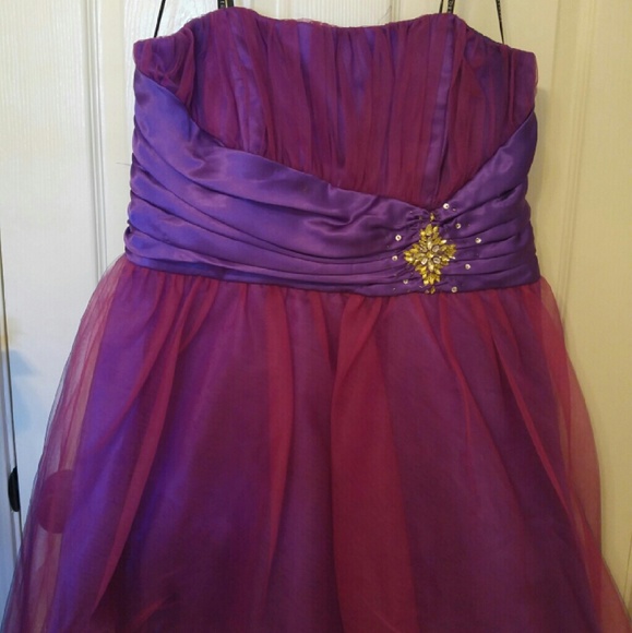 Purple and pink dress