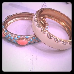 Stella & Dot cream pave  bangle bracelet